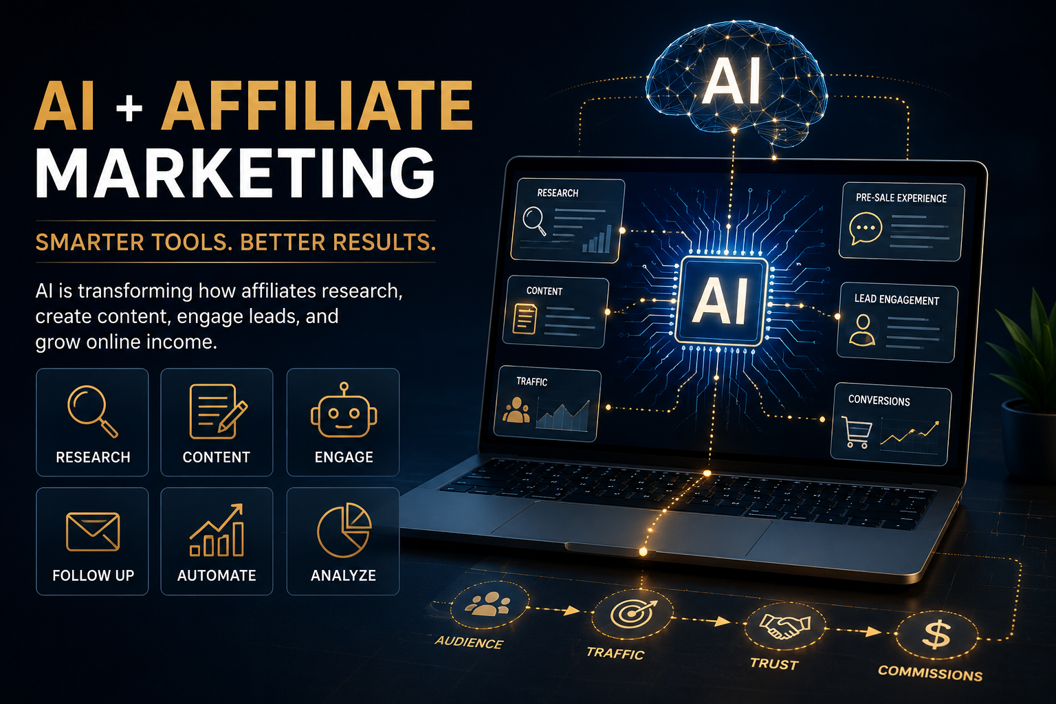 AI Affiliate Marketing Tools 2026 AI affiliate marketing tools for research, content creation, lead engagement, automation and campaign analysis